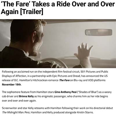 “The Fare” Movie By D.C. Hamilton To Premiere November 12th In Los Angeles